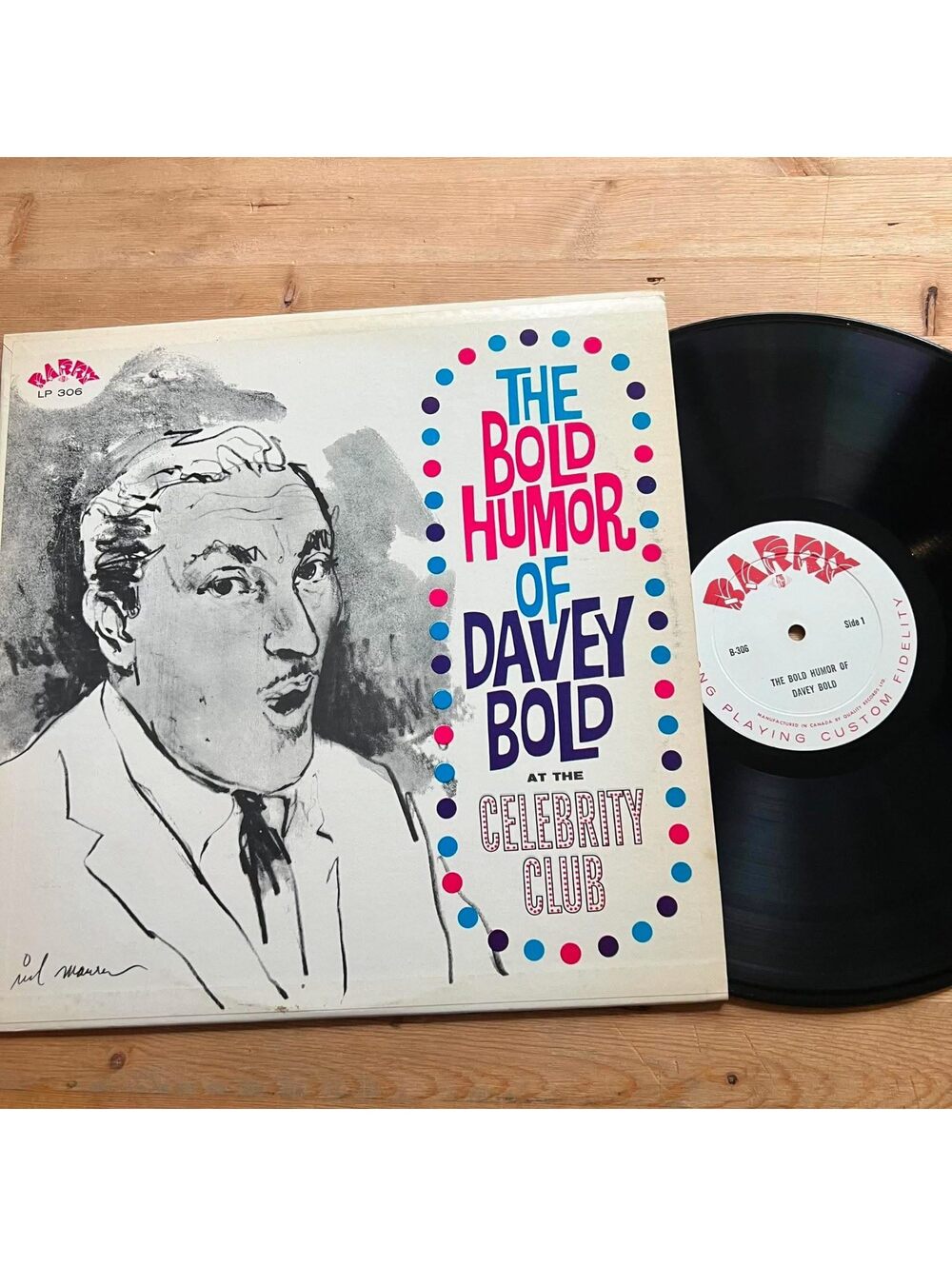 Davey Bold - The Bold Humor of Davey Bold at the Celebrity Club 33rpm VG+ VR22
